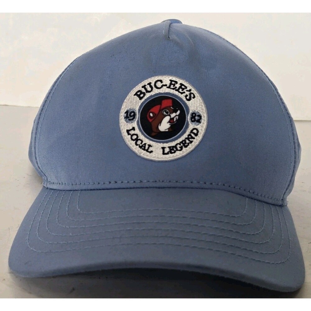 Buc-ees Hat  Blue Baseball Beaver Cap Adjustable Embroidered Logo Buccees